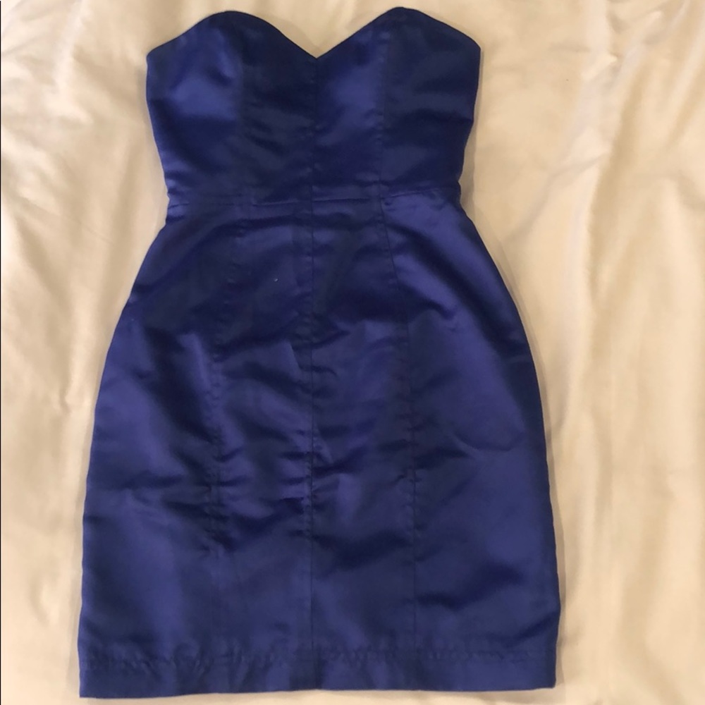Royal blue, silk Betsy Johnson dress